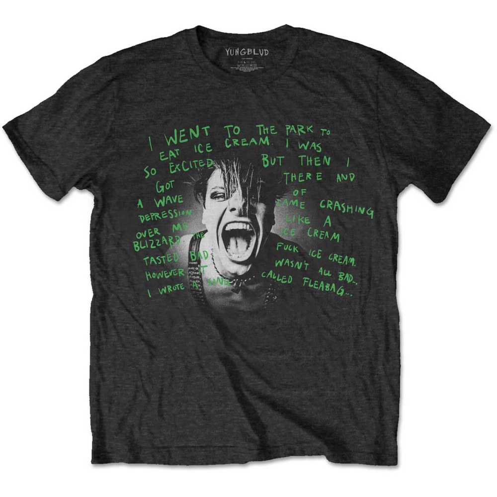 Yungblud - Lyric Photo Heren Tshirt - Zwart